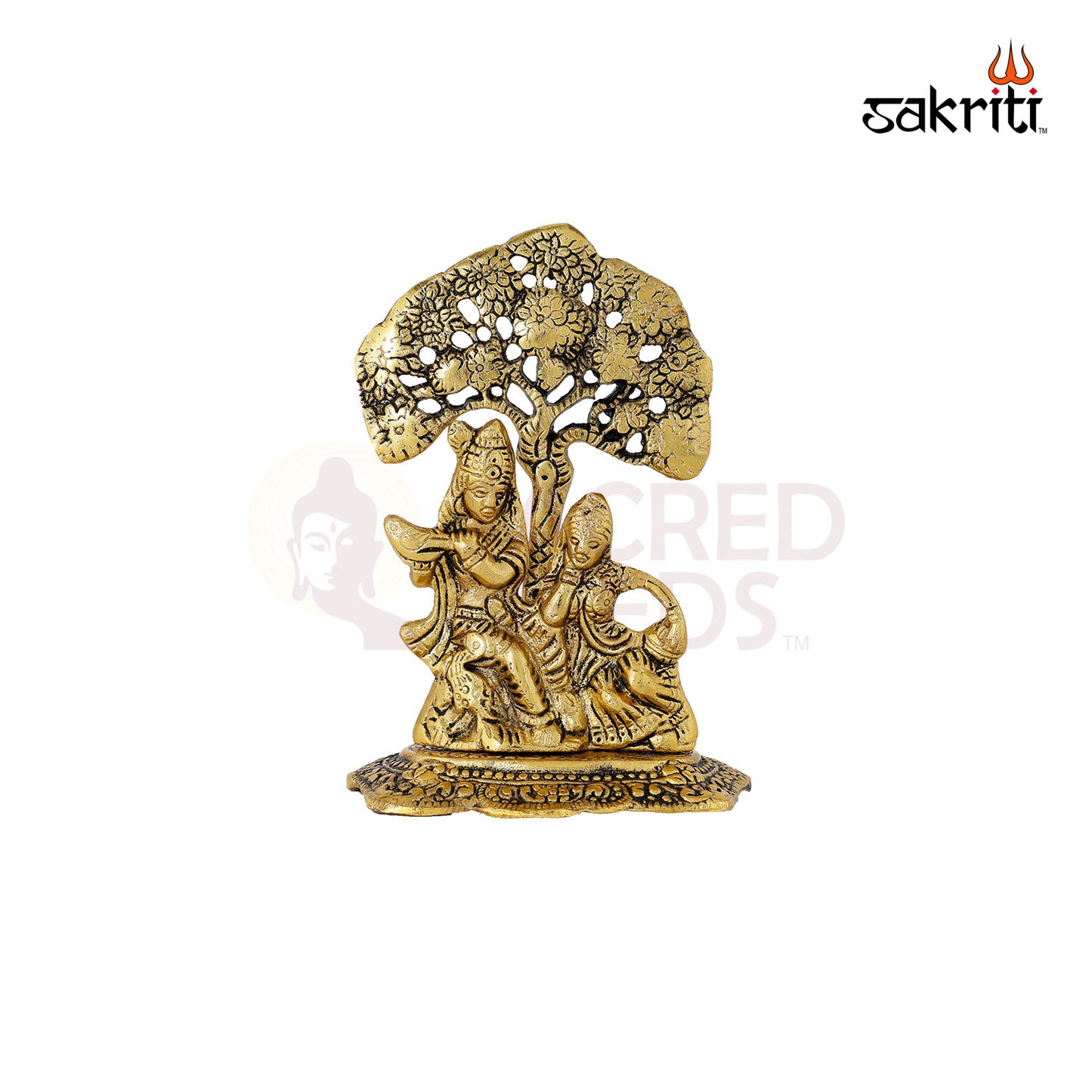 ALUMINIUM RADHA KRISHNA WITH TREE