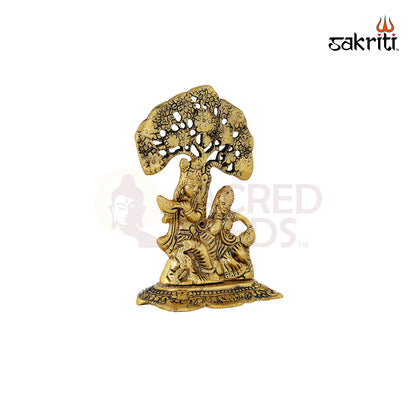 ALUMINIUM RADHA KRISHNA WITH TREE