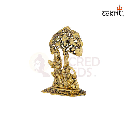 ALUMINIUM RADHA KRISHNA WITH TREE