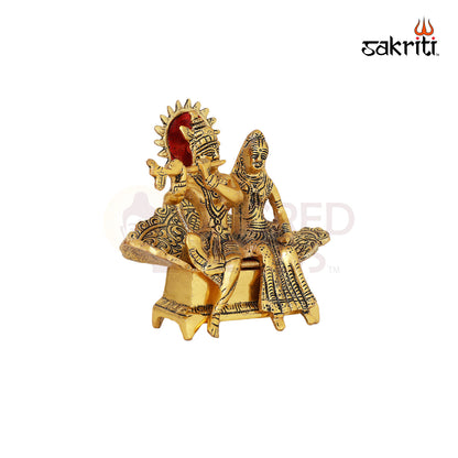 ALUMINIUM RADHA KRISHNA WITH SOFA