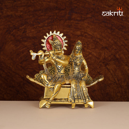 ALUMINIUM RADHA KRISHNA WITH SOFA