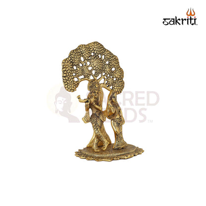 ALUMINIUM RADHA KRISHNA WITH TREE