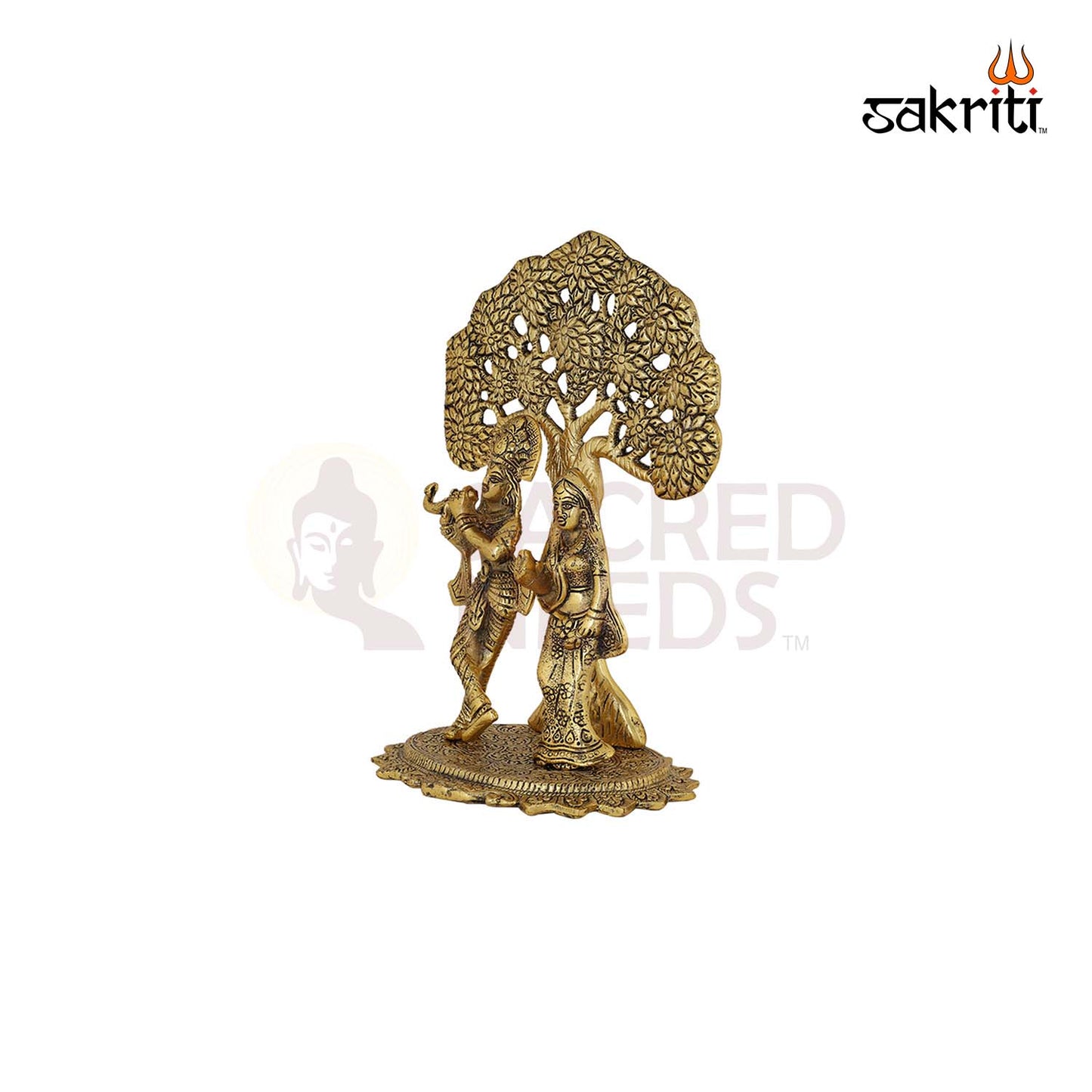 ALUMINIUM RADHA KRISHNA WITH TREE