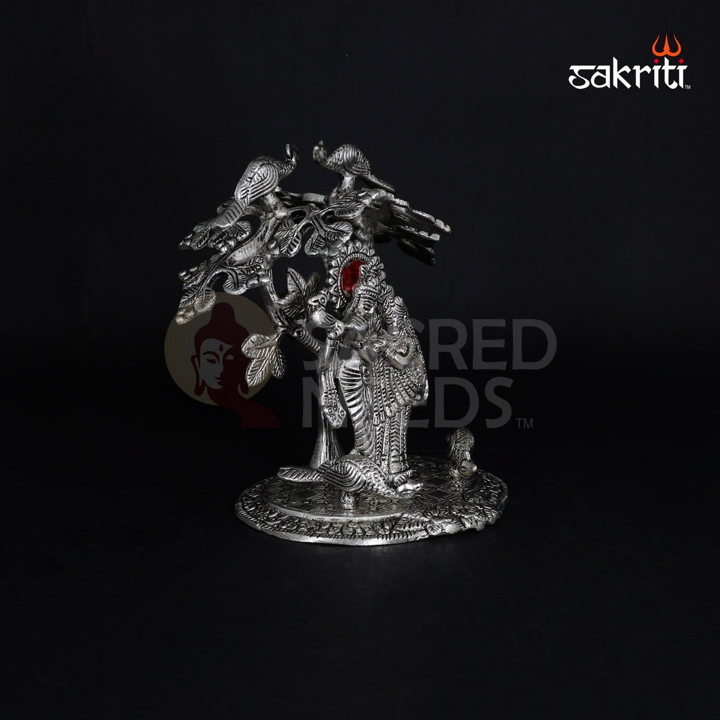 ALUMINIUM RADHA KRISHNA WITH TREE