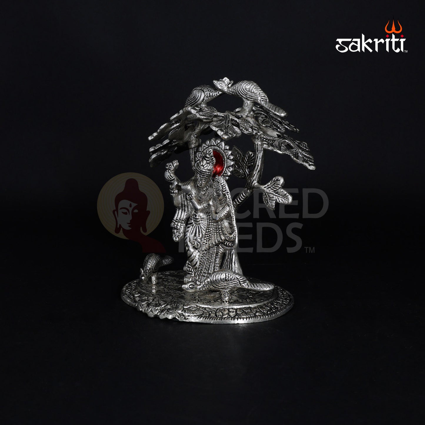 ALUMINIUM RADHA KRISHNA WITH TREE