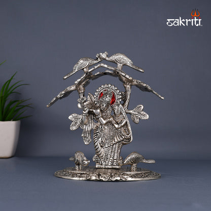 ALUMINIUM RADHA KRISHNA WITH TREE