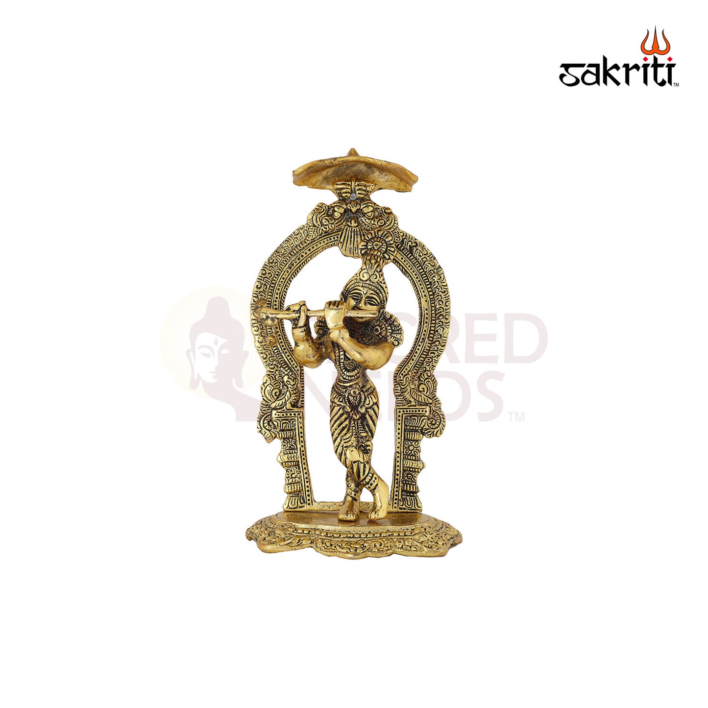 ALUMINIUM KRISHNA WITH STAND