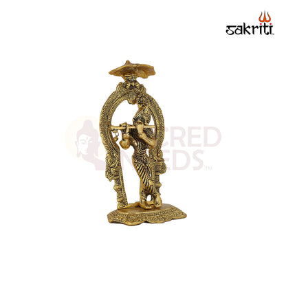 ALUMINIUM KRISHNA WITH STAND