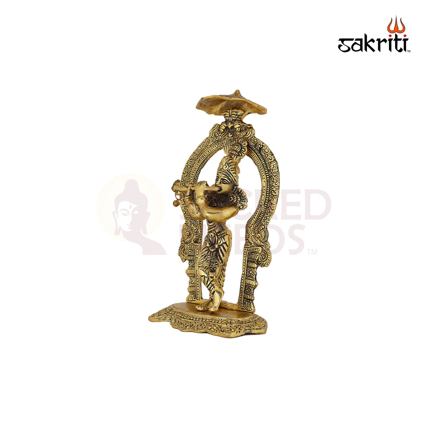 ALUMINIUM KRISHNA WITH STAND