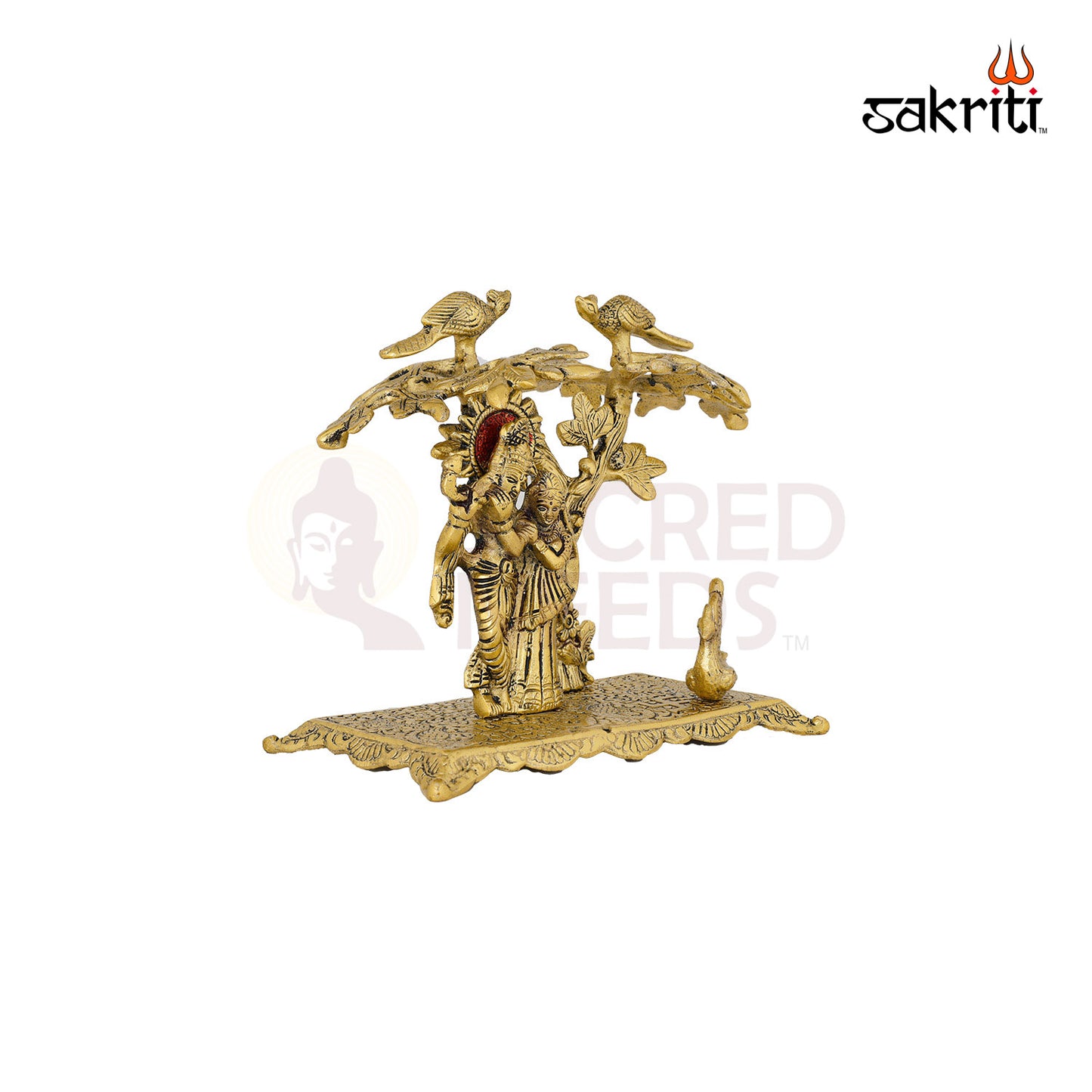 ALUMINIUM RADHA KRISHNA WITH TREE