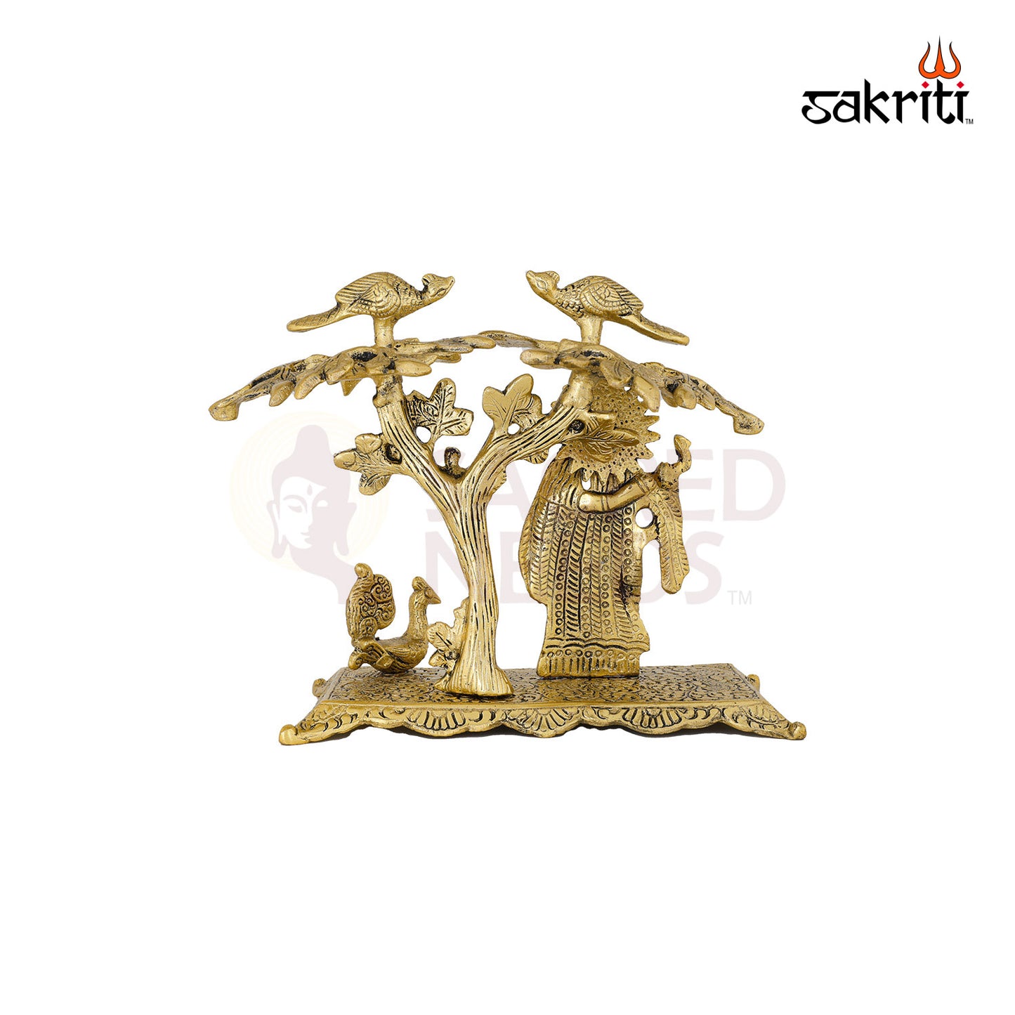 ALUMINIUM RADHA KRISHNA WITH TREE