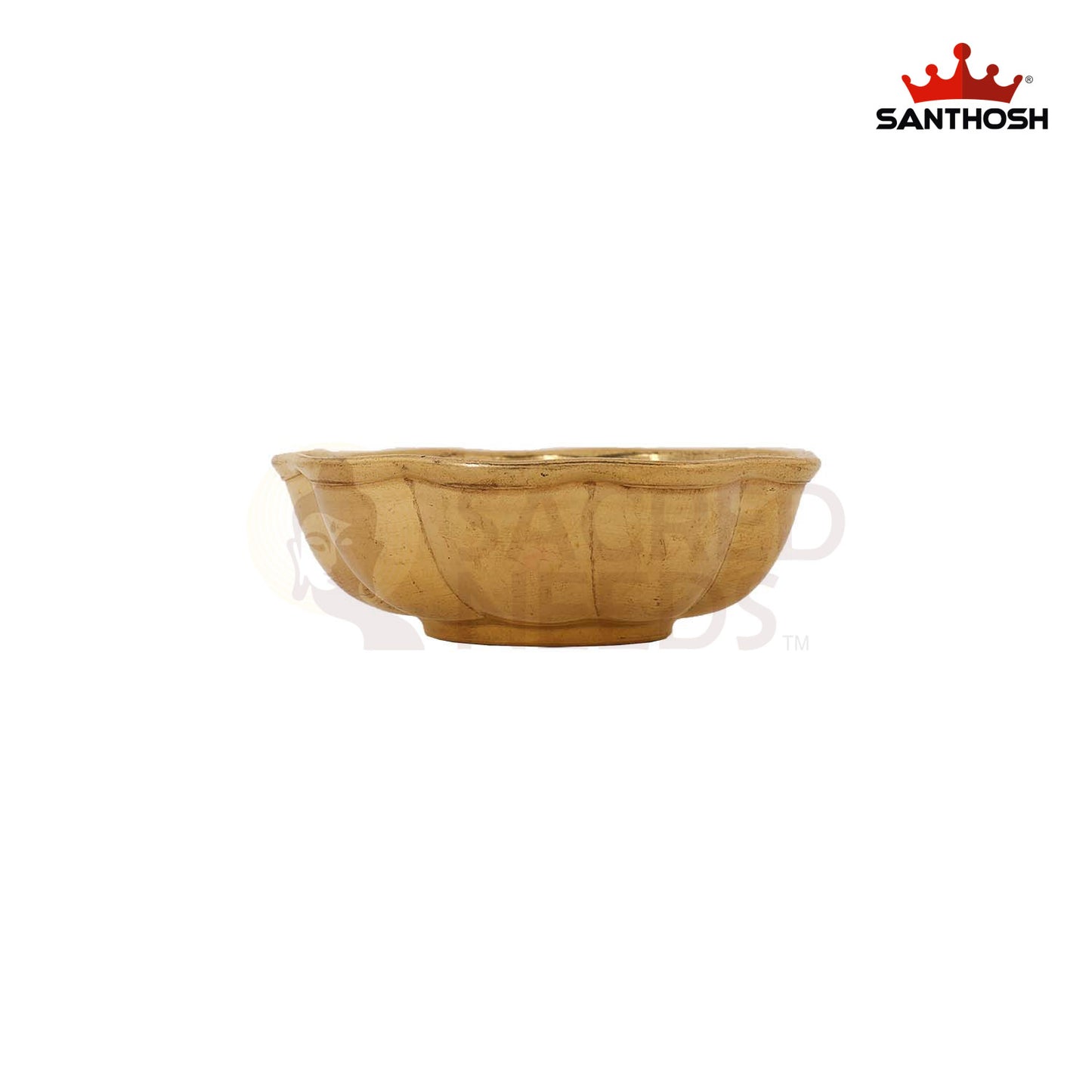 ICC Sheesh Mahal Bowl – 0.7 Inch Height | Brass Pooja Bowl with Regal Design for Offerings