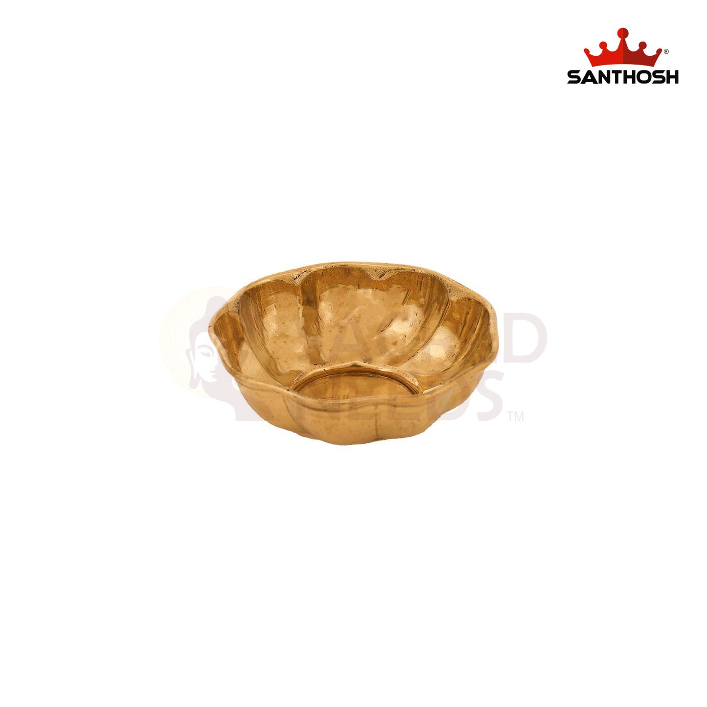 ICC Sheesh Mahal Bowl – 0.7 Inch Height | Brass Pooja Bowl with Regal Design for Offerings