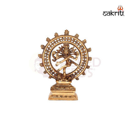 Brass Natrajar – 8.1 Inch Height | Dancing Shiva Statue in Brass for Home & Temple Decor
