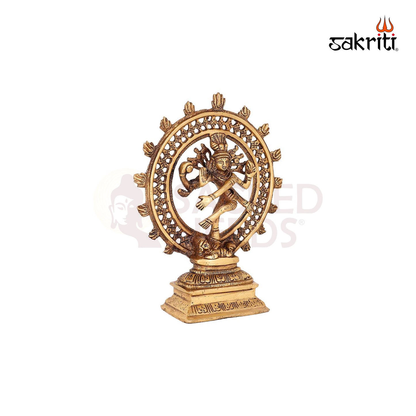 Brass Natrajar – 8.1 Inch Height | Dancing Shiva Statue in Brass for Home & Temple Decor