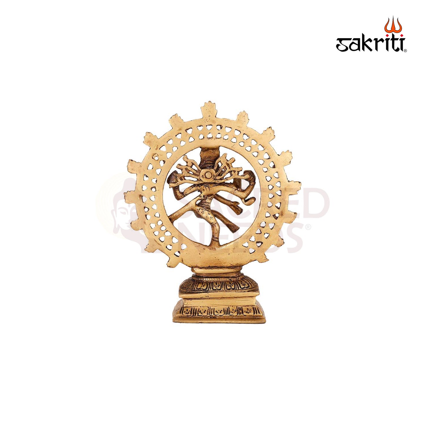 Brass Natrajar – 8.1 Inch Height | Dancing Shiva Statue in Brass for Home & Temple Decor