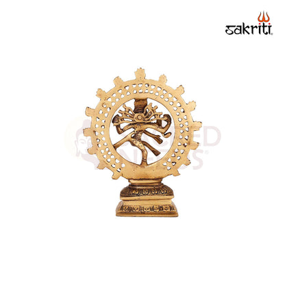 Brass Natrajar – 8.1 Inch Height | Dancing Shiva Statue in Brass for Home & Temple Decor