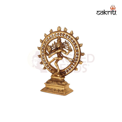 Brass Natrajar – 9.3 Inch Height | Nataraja Idol in Brass for Sacred Spaces & Worship