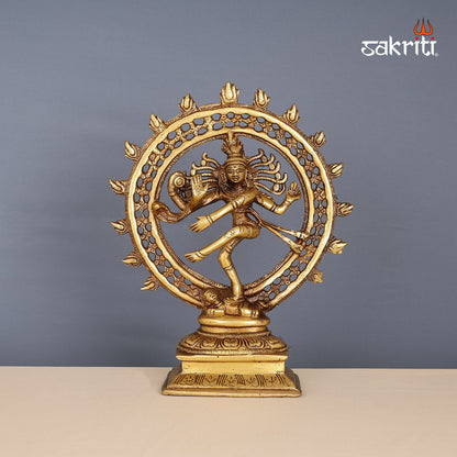 Brass Natrajar – 9.3 Inch Height | Nataraja Idol in Brass for Sacred Spaces & Worship