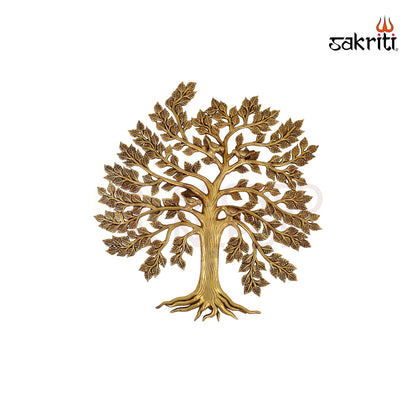 BRASS TREE WITH BIRDS MOUNTED