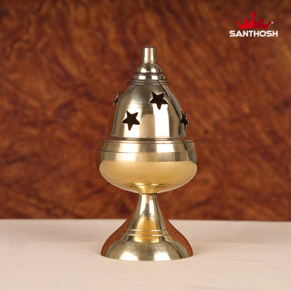 BRASS APPLE DEEPAM WITH STAND