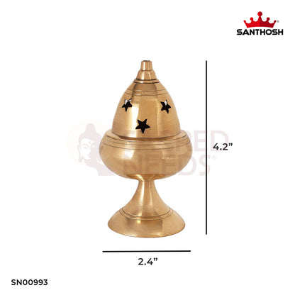 BRASS APPLE DEEPAM WITH STAND