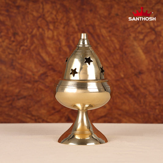 BRASS APPLE DEEPAM WITH STAND