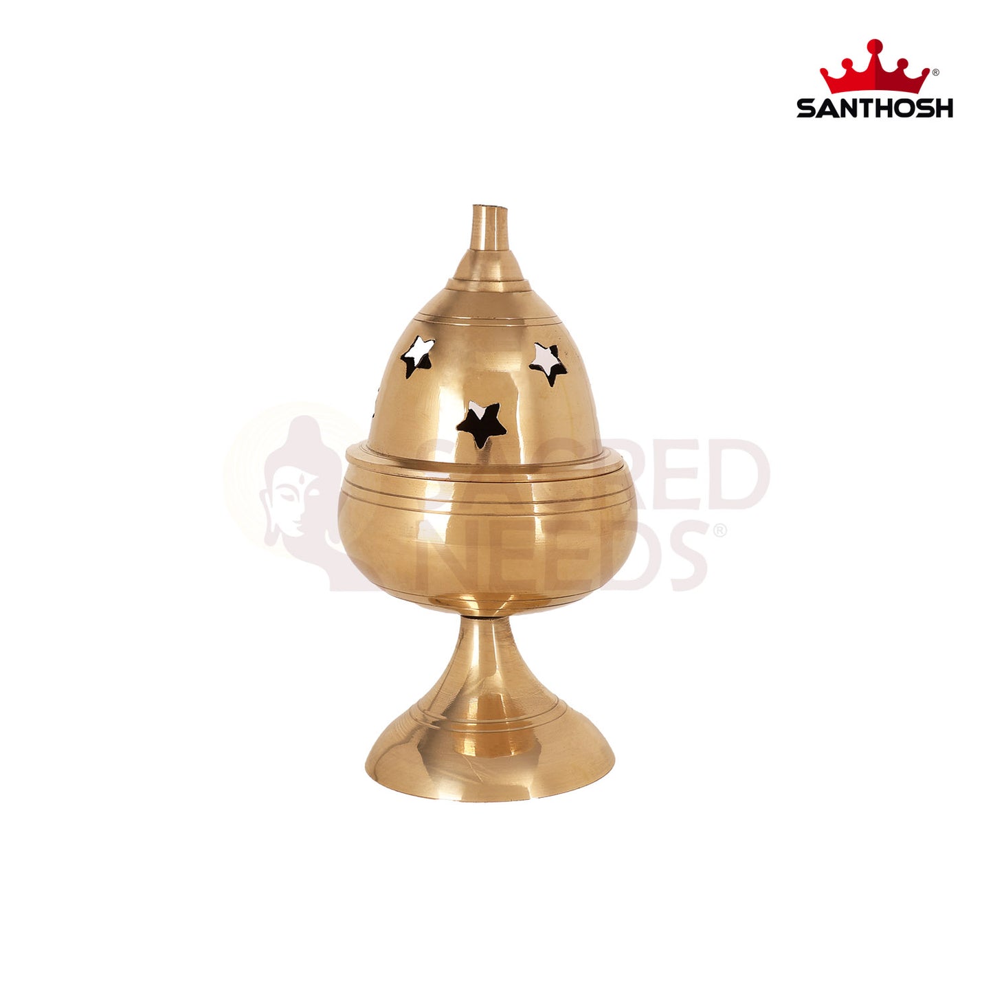 BRASS APPLE DEEPAM WITH STAND