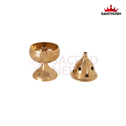 BRASS APPLE DEEPAM WITH STAND