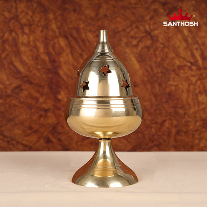 BRASS APPLE DEEPAM WITH STAND