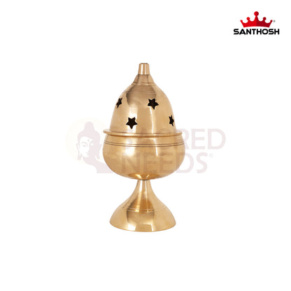 BRASS APPLE DEEPAM WITH STAND