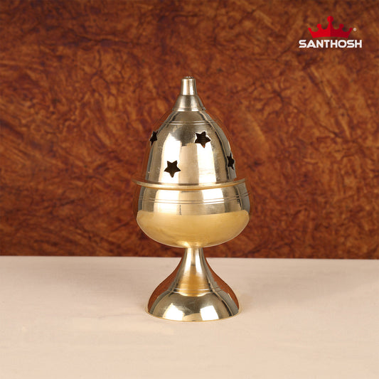 BRASS APPLE DEEPAM WITH STAND