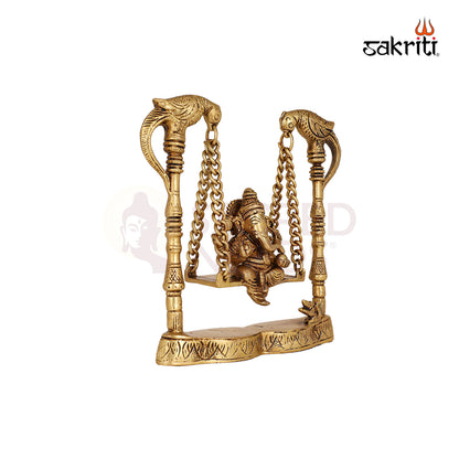 BRASS GANESHA WITH JHULA