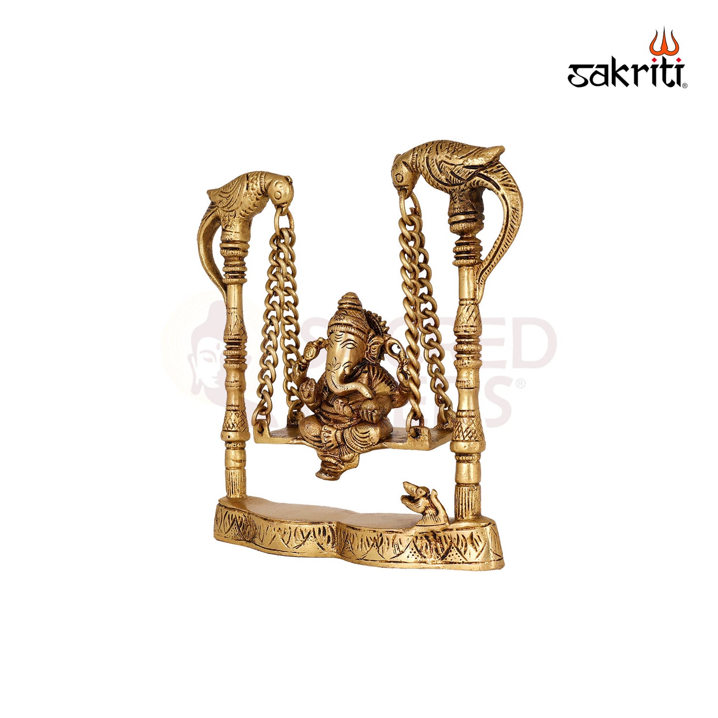 BRASS GANESHA WITH JHULA