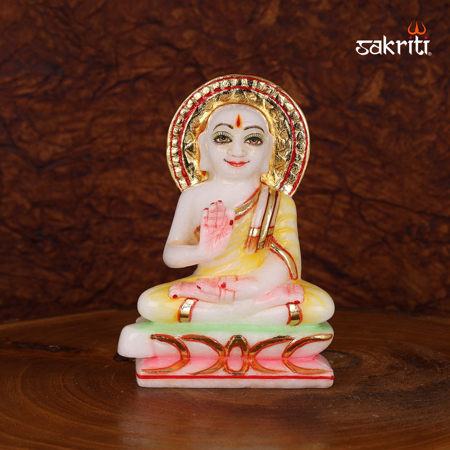 Marble Jain Tirthankar – 5.1 Inch Height | White Marble Jain Tirthankar Statue for Pooja