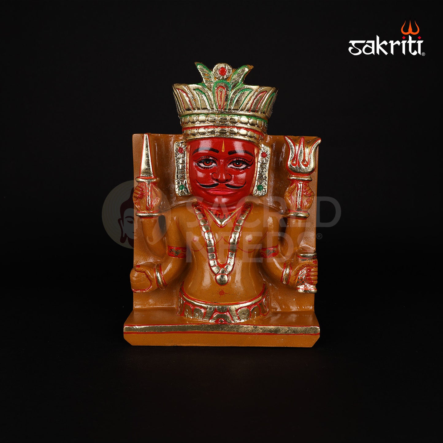 Marble Bheruji – 7.3 Inch Height | Handcrafted Bheruji Statue in White Marble