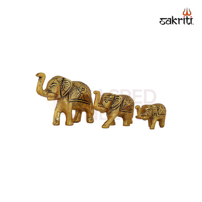 ALUMINIUM SMALL ELEPHANT SET