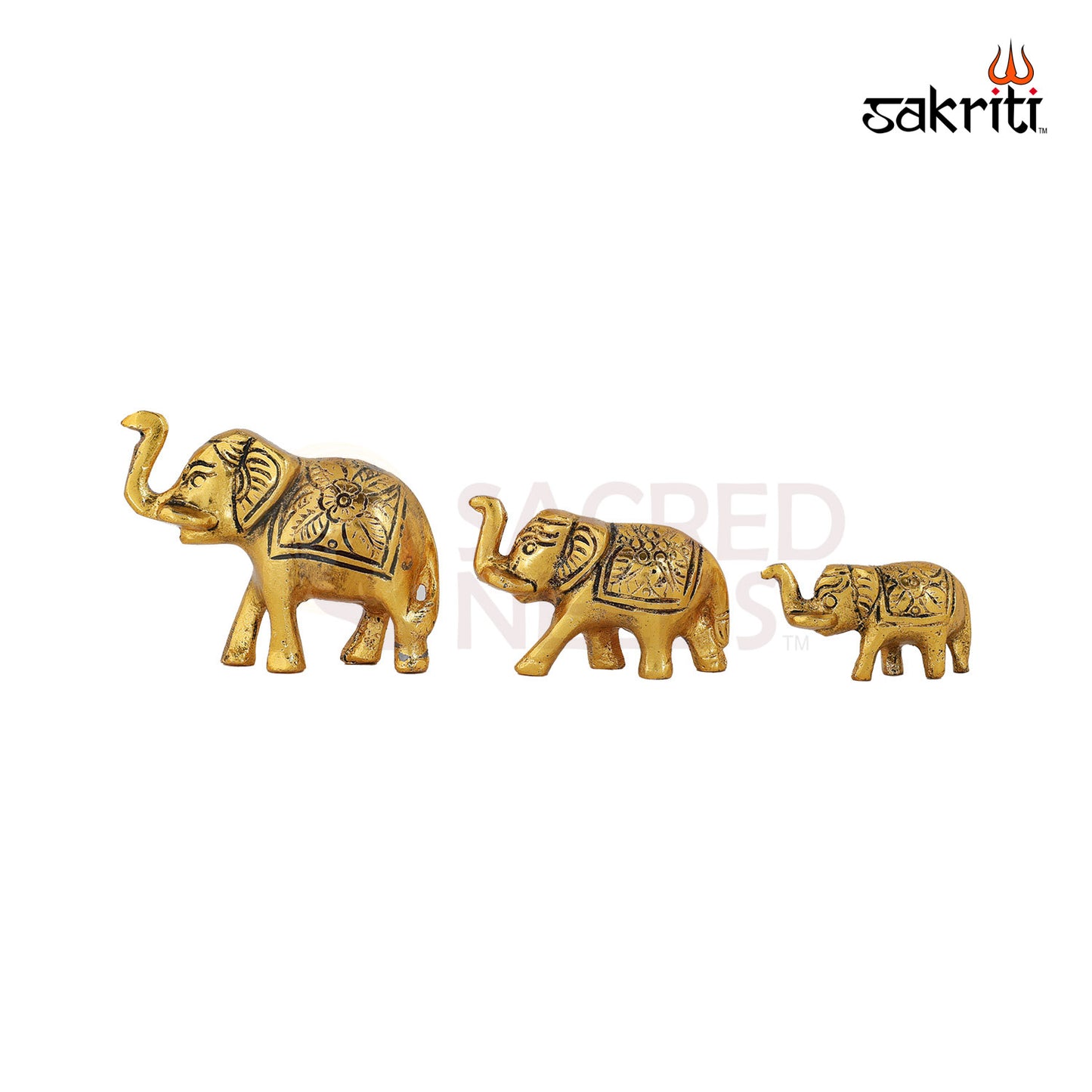 ALUMINIUM SMALL ELEPHANT SET