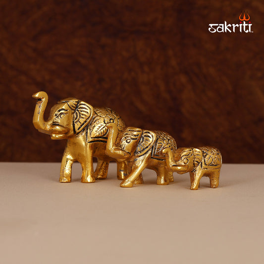 ALUMINIUM SMALL ELEPHANT SET