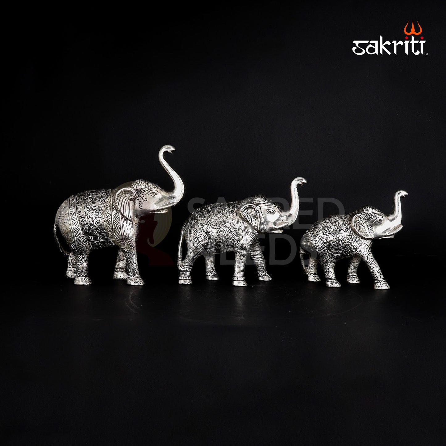 ALUMINIUM ELEPHANT SET