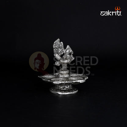 ALUMINIUM PEACOCK DEEPAM