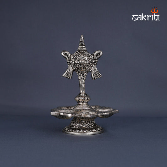 ALUMINIUM 5 MUK SHANKH CHAKRA DEEPAM