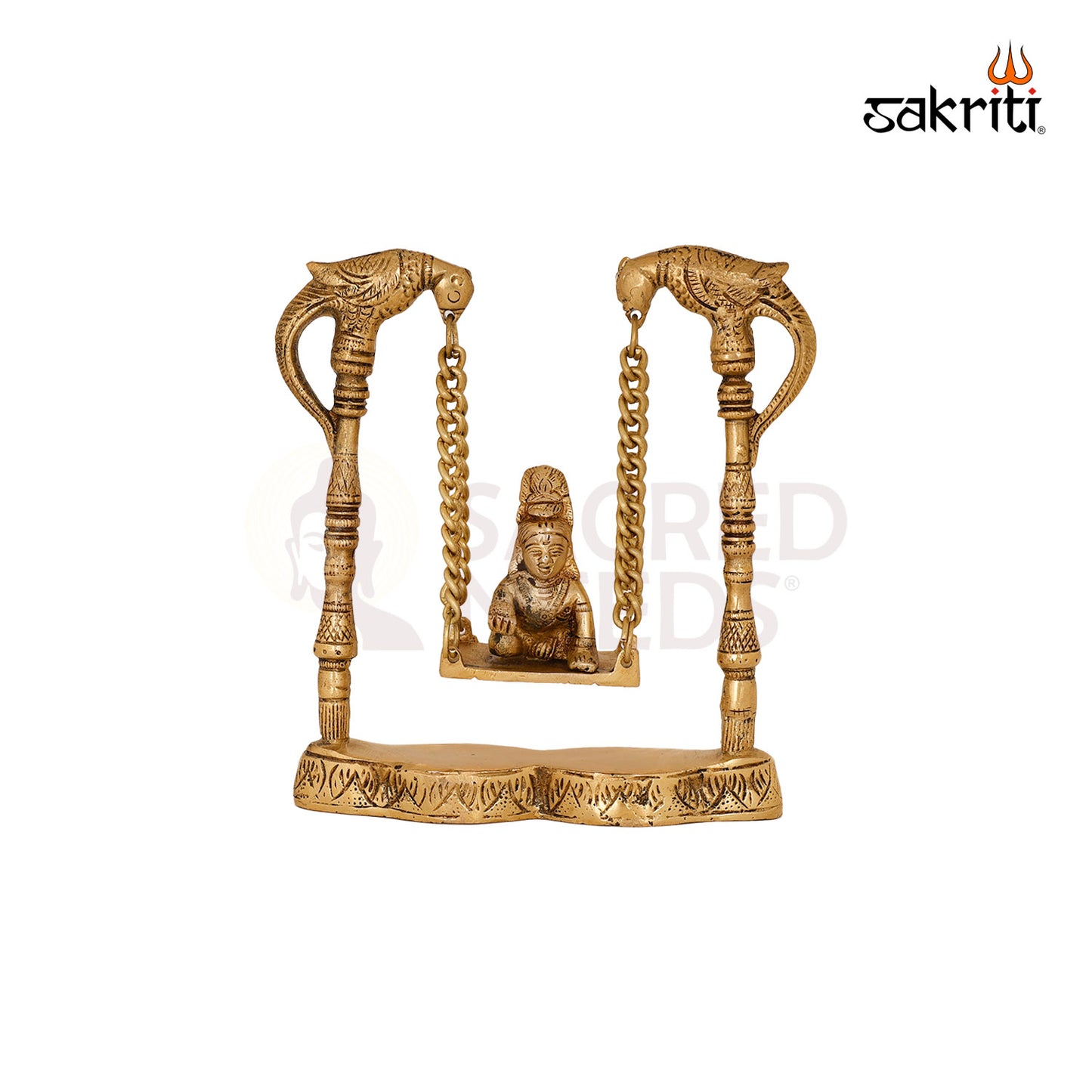 BRASS LADOO GOPAL WITH JHULA