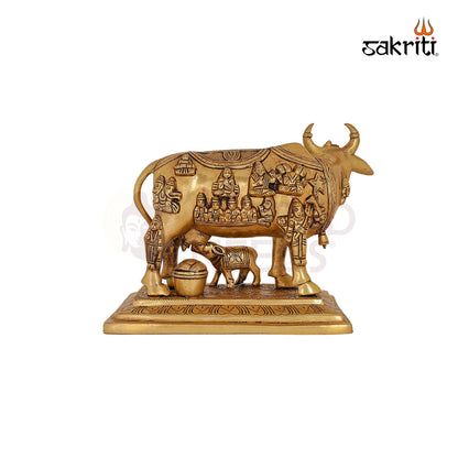 BRASS COW & CALF