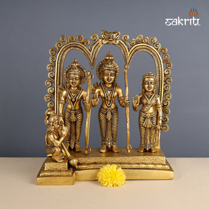 Pure Brass,Ram Darbar,Raman,Seethai,Hanumar,Statue,Temple,Pooja Room,Home Decor,Gift.