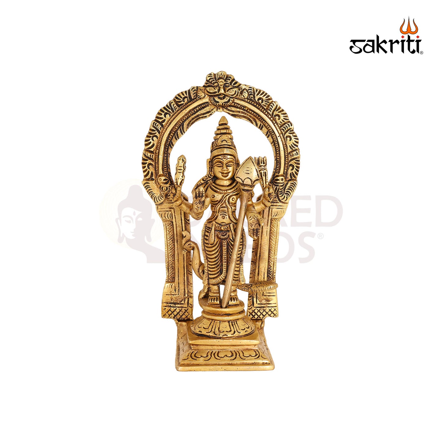 BRASS MURUGAN WITH ARCH