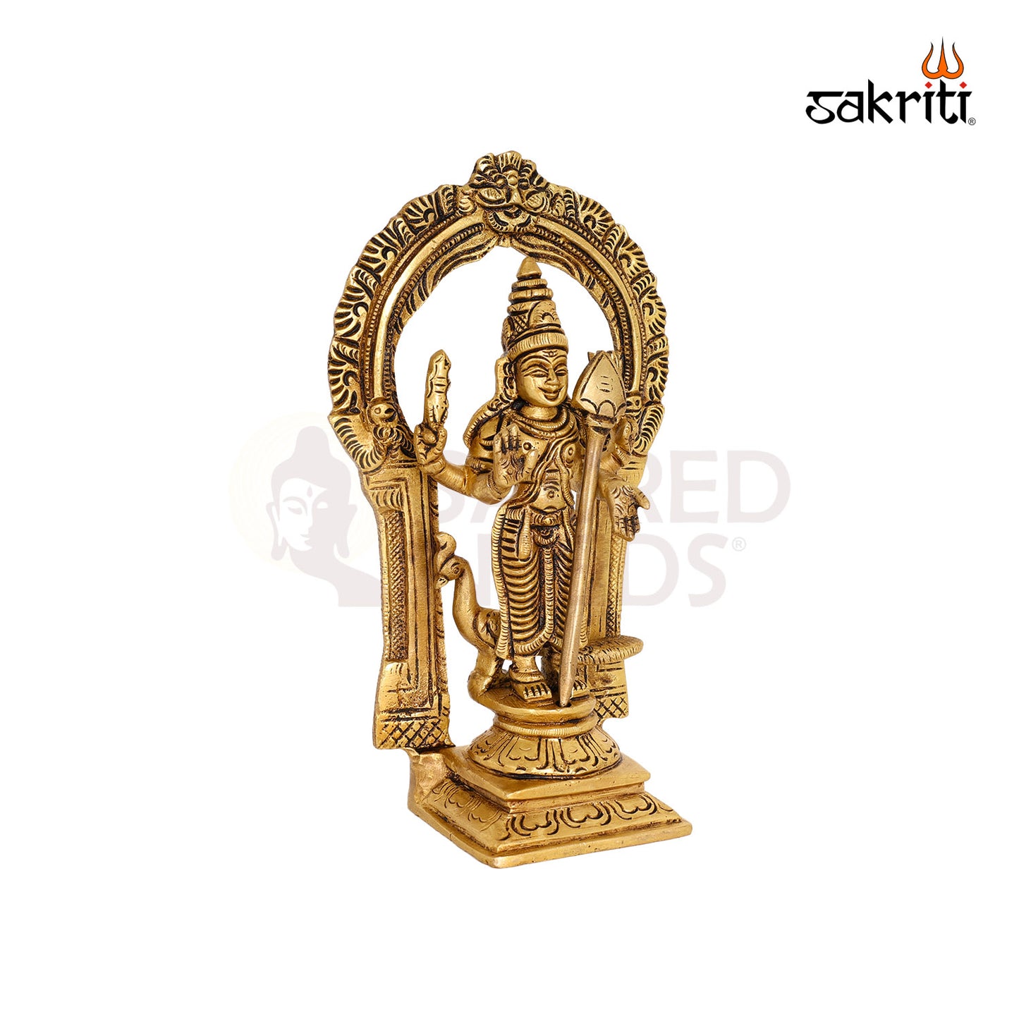 BRASS MURUGAN WITH ARCH