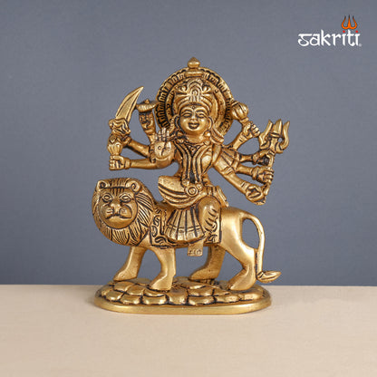 Pure Brass,Durga,Devi,Amman,Statue,Temple,Pooja Room,Home Decor,Gift