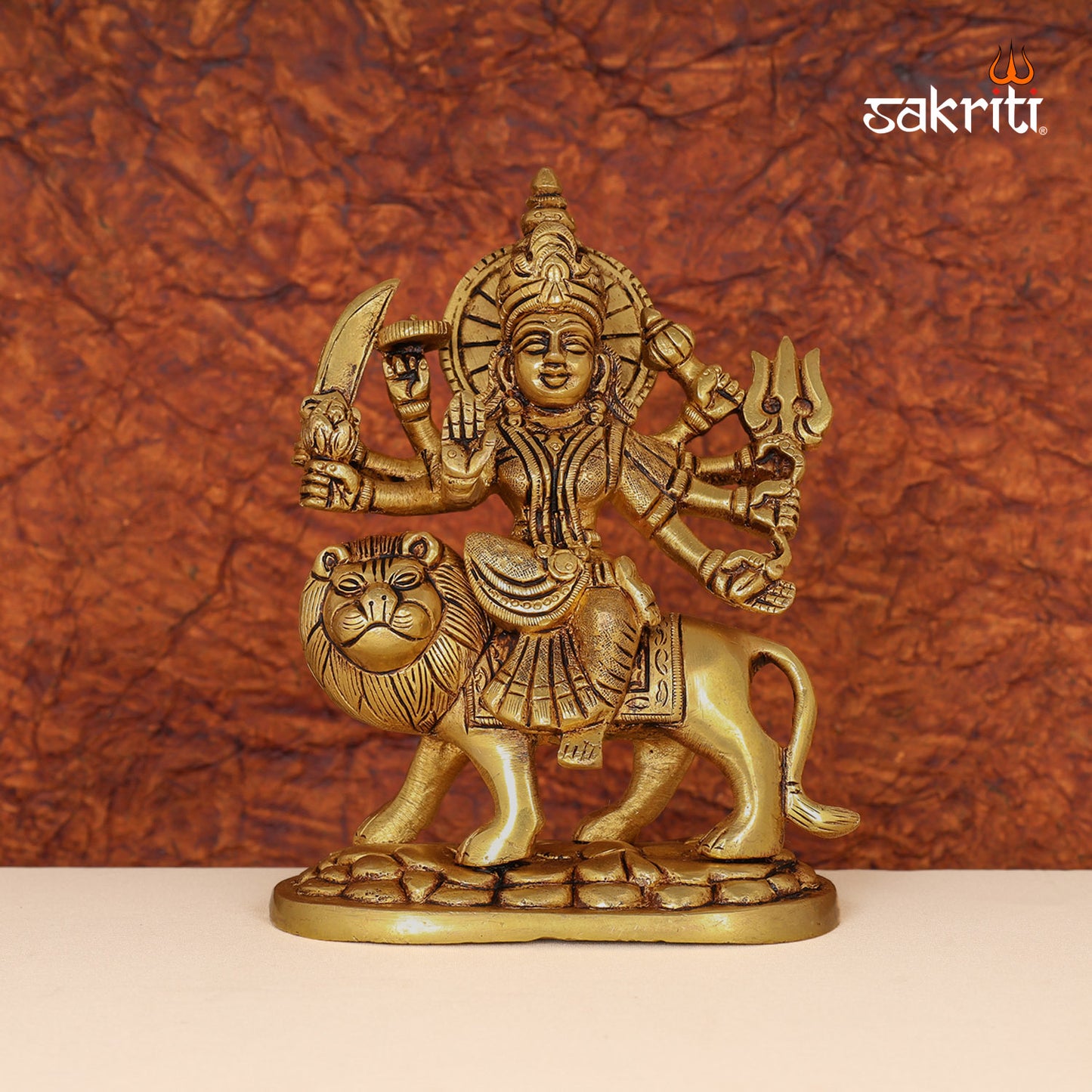 Pure Brass,Durga,Devi,Amman,Statue,Temple,Pooja Room,Home Decor,Gift