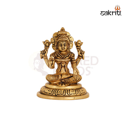 BRASS LAKSHMI WITH OVAL BASE